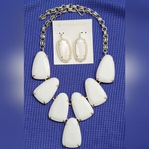 Kendra Scott Game Day Set in White & Gold